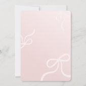 Tied With a Bow Ribbon Girls 30th Birthday 招待状 (裏面)