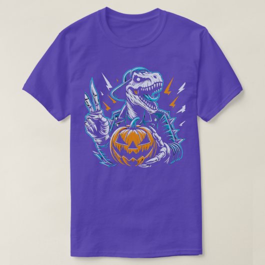 TieDiase恐竜ヒッピー恐竜ハロウィーン1 Tシャツ (デザイン正面)