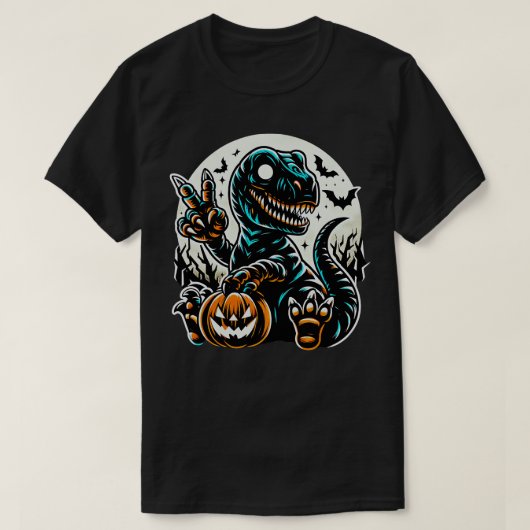 TieDiase恐竜ヒッピー恐竜ハロウィーン Tシャツ (デザイン正面)