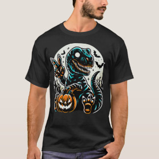 TieDiase恐竜ヒッピー恐竜ハロウィーン Tシャツ