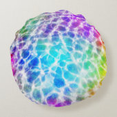 Tiedyeのヒッピーの波状の虹の効果 ラウンドクッション (裏面)