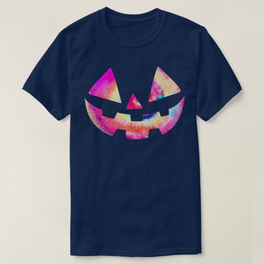 TieDyeハロウィンカボチャの衣装 Tシャツ (デザイン正面)