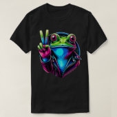 TieDye Frogクール Hippie 3 Tシャツ (デザイン正面)