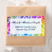 Tiedye Hippie Wavy Rainbowエフェクト ラベル (インサイチュ)