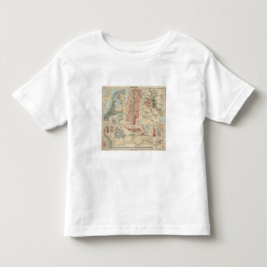 Tieflanderの地図書の地図 トドラーTシャツ (正面)