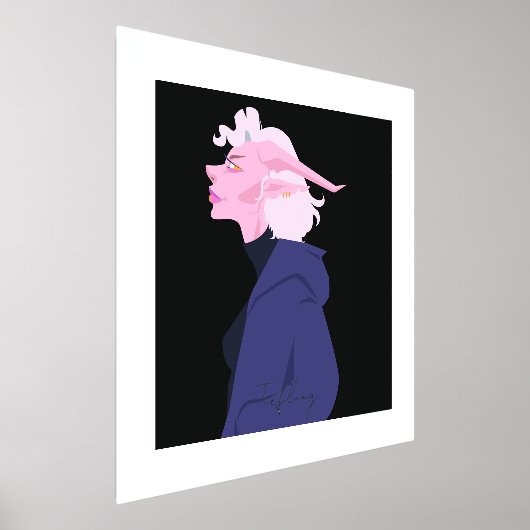 Tiefling Character  箔ポスター (レイダウン)