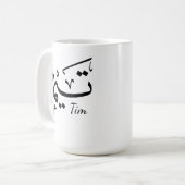 Tieme name in Arabic calligraphy, تيم コーヒーマグカップ (正面左)