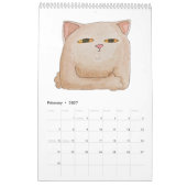 Tiere im Quadrat カレンダー (2月 2027)