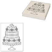 Tiered 結婚's Cake Coloringページ ラバースタンプ (押印)