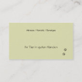 Tierpflege 名刺 (裏面)