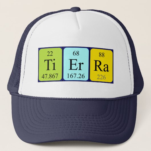 Tierra定期テーブル名hat キャップ (正面)