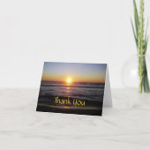 Tierra Del Marの日没は感謝していしています サンキューカード (正面)