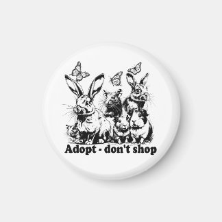 Tierschutz - Adopt don't shop マグネット