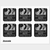 Tierschutz Elefant Löwe Steinbock Tiere スクエアシール (シート)