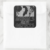 Tierschutz Elefant Löwe Steinbock Tiere スクエアシール (バッグ)