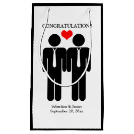 Tiesのカスタマイズ可能結婚な2つのルーム スモールペーパーバッグ