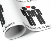 Tiesのカスタマイズ可能結婚な2つのルーム ラッピングペーパー (ロールコーナー)