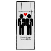 Tiesのカスタマイズ可能結婚な2つのルーム ワインギフトバッグ (正面)