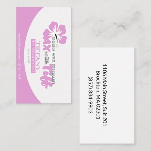 Tiff名刺のワックス 名刺 (正面/裏面)