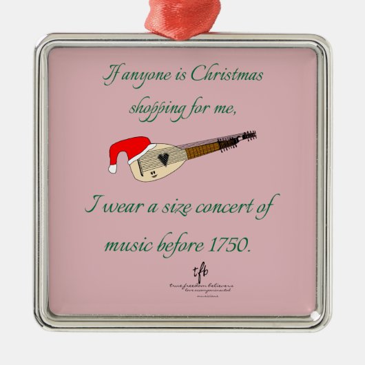 TIff TheorboクリスマスショッピングプレミアムSq. メタルオーナメント (正面)