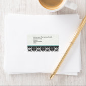 Tiffanyとの白黒ダマスク住所 シール (インサイチュ)