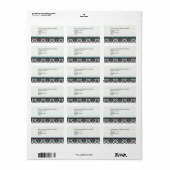 Tiffanyとの白黒ダマスク住所 シール (フルシート)