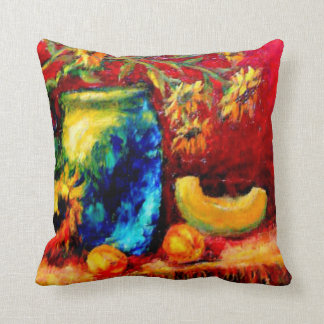 Tiffanyのつぼ、Sharles著ヒマワリの収穫のテーブル クッション