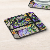 Tiffanyのステンドグラスのコルクのコースター コースター (左側)