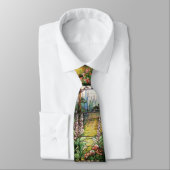 Tiffanyのステンドグラスの庭のタイ ネクタイ (タイ)