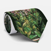 Tiffanyのステンドグラスの庭のタイ ネクタイ (ロール)