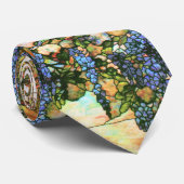 Tiffanyのステンドグラスの藤のタイ ネクタイ (ロール)