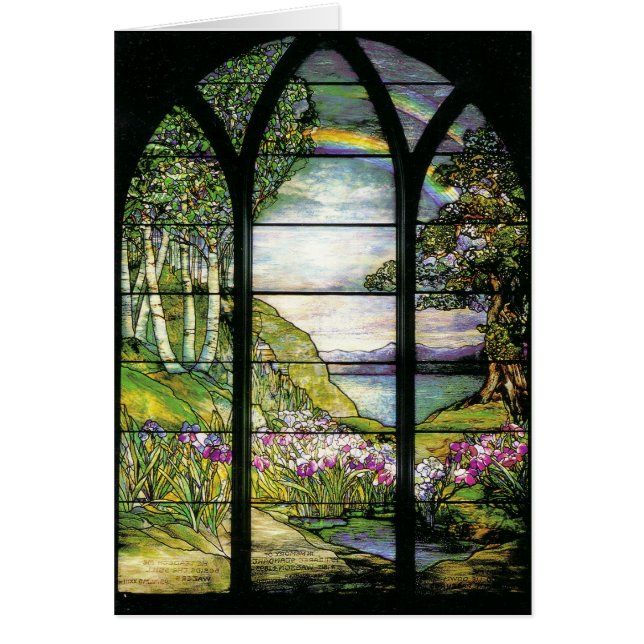 Tiffanyのステンドグラスカード (正面)