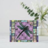 Tiffanyのトンボの郵便はがき ポストカード (スタンド正面)