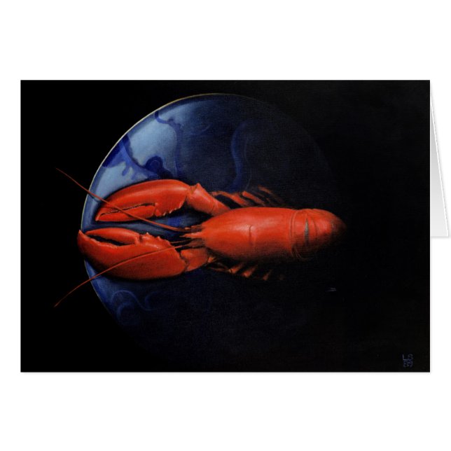 Tiffanyのプレートのロブスター (正面横)