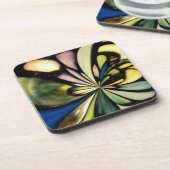 Tiffanyの流れの正方形のコースター コースター (左側)