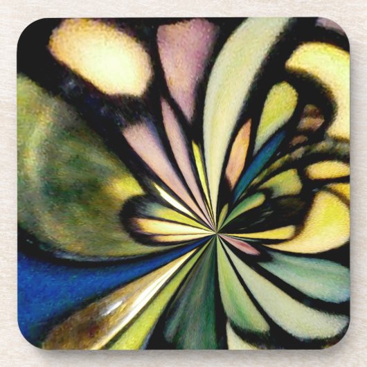 Tiffanyの流れの正方形のコースター コースター (正面)