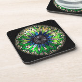 Tiffanyの緑のコルクのコースターセット コースター (左側)