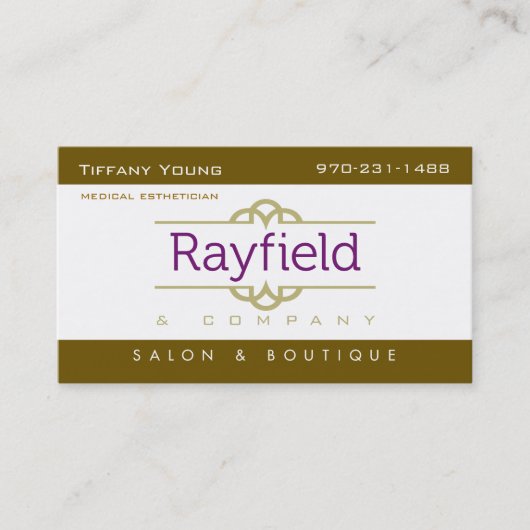 Tiffanyの若い名刺 予約カード (正面)