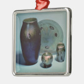 Tiffanyのfavrileプレートおよびつぼ メタルオーナメント (左)