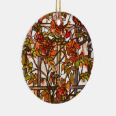 Tiffanyアールヌーボーのステンドグラスのオーナメント セラミックオーナメント (右)