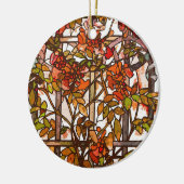 Tiffanyアールヌーボーのステンドグラスのオーナメント セラミックオーナメント (左)