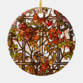 Tiffanyアールヌーボーのステンドグラスのオーナメント セラミックオーナメント (裏面)