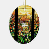 Tiffanyアールヌーボーのステンドグラスのオーナメント セラミックオーナメント (右)