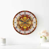 Tiffanyランプの対称 ラージ壁時計 (ホーム)