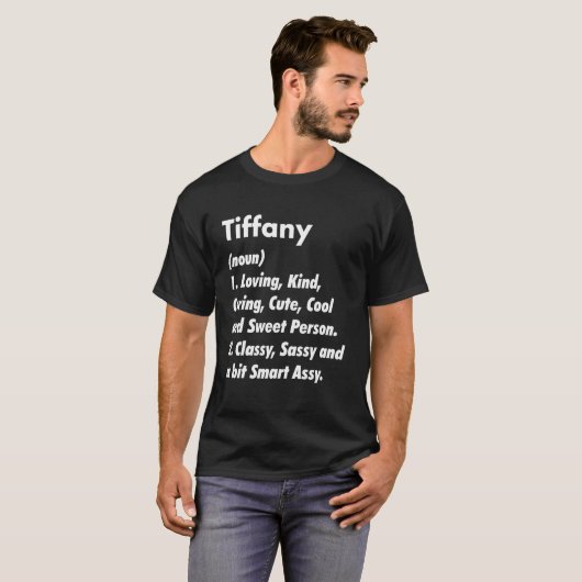 Tiffany Definition Personalized Funny Birthday Ide Tシャツ (正面フル)