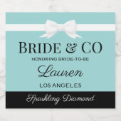 Tiffany Inspired Bride Beverage Bottle Label  スパークリングワインラベル (シングルラベル)
