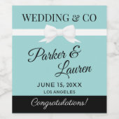 Tiffany Inspired Wedding Beverage Bottle Label  ワインラベル (シングルラベル)