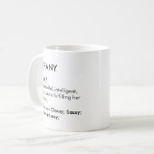 Tiffany name, Editable name, Custom name コーヒーマグカップ (正面左)