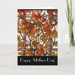 Tiffany Stained Glass Mothers Day Card カード
