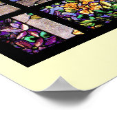 Tiffany Stained Glass Vines Print ポスター (角)